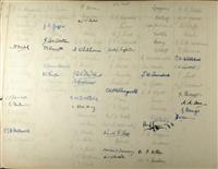 cc02019B 1942 signatures.jpg; cc02019; Cambridge University Christ's College 1942 Matriculation; Photograph